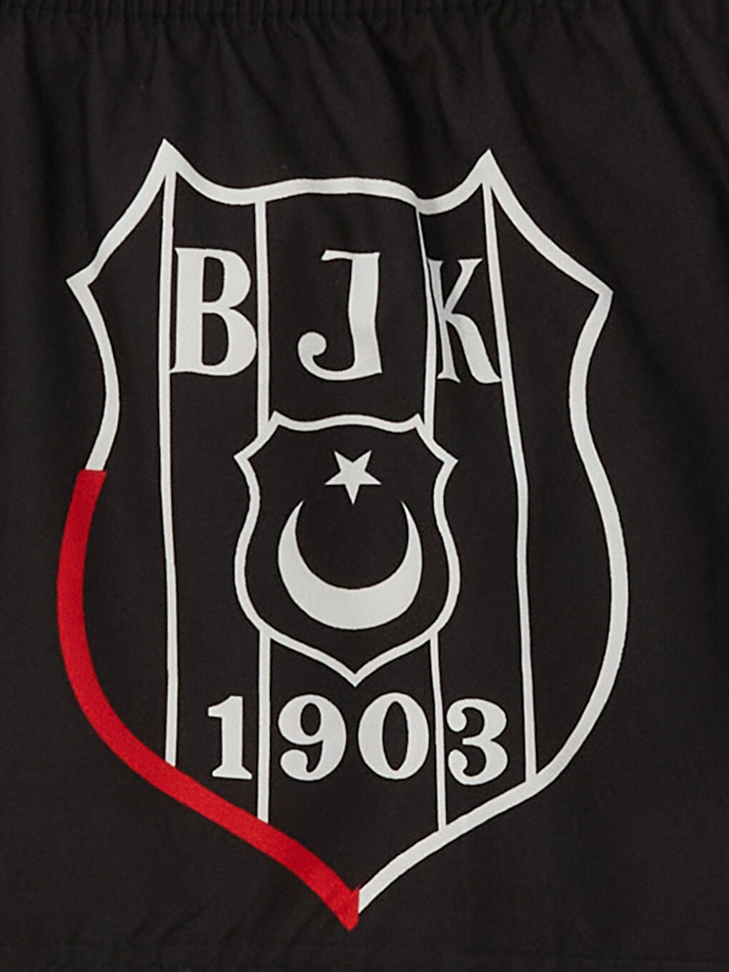 Siyah Bisiklet Yaka Beşiktaş Baskılı Erkek Çocuk Atlet ve Deniz Şortu-5