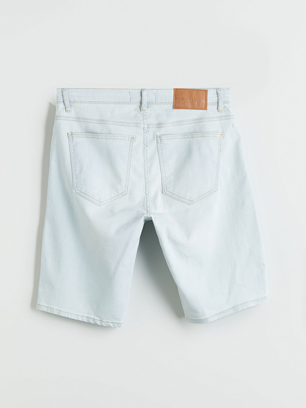 İndigo Süper Skinny Fit Erkek Jean Şort-5