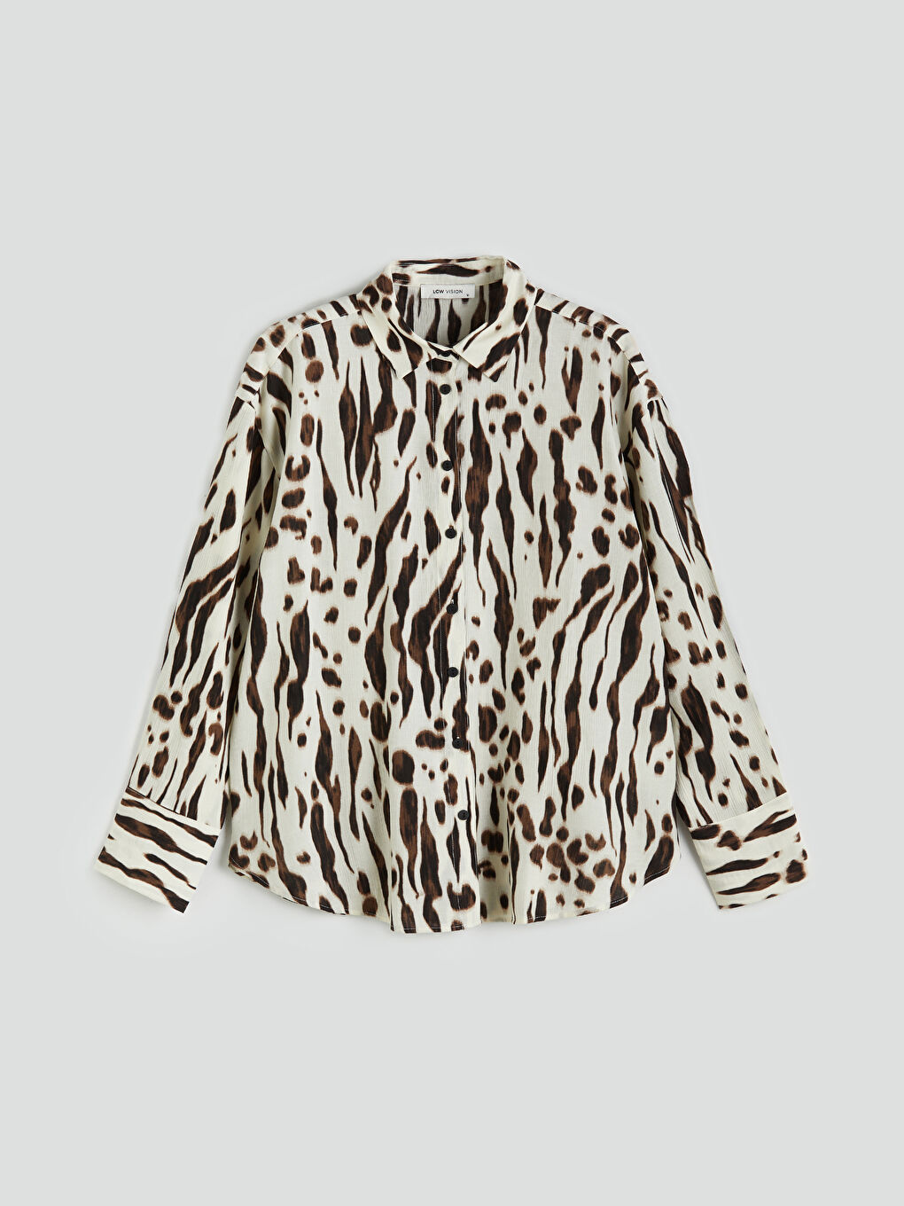 LCW Vision Leopard Print Oversize Women's Shirt -S5L097Z8-LQJ