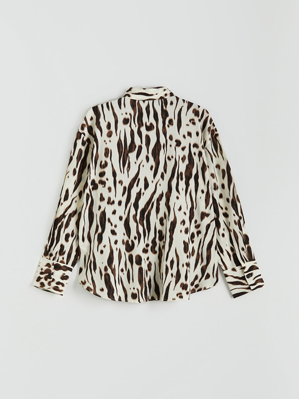 LCW Vision Leopard Print Oversize Women's Shirt -S5L097Z8-LQJ