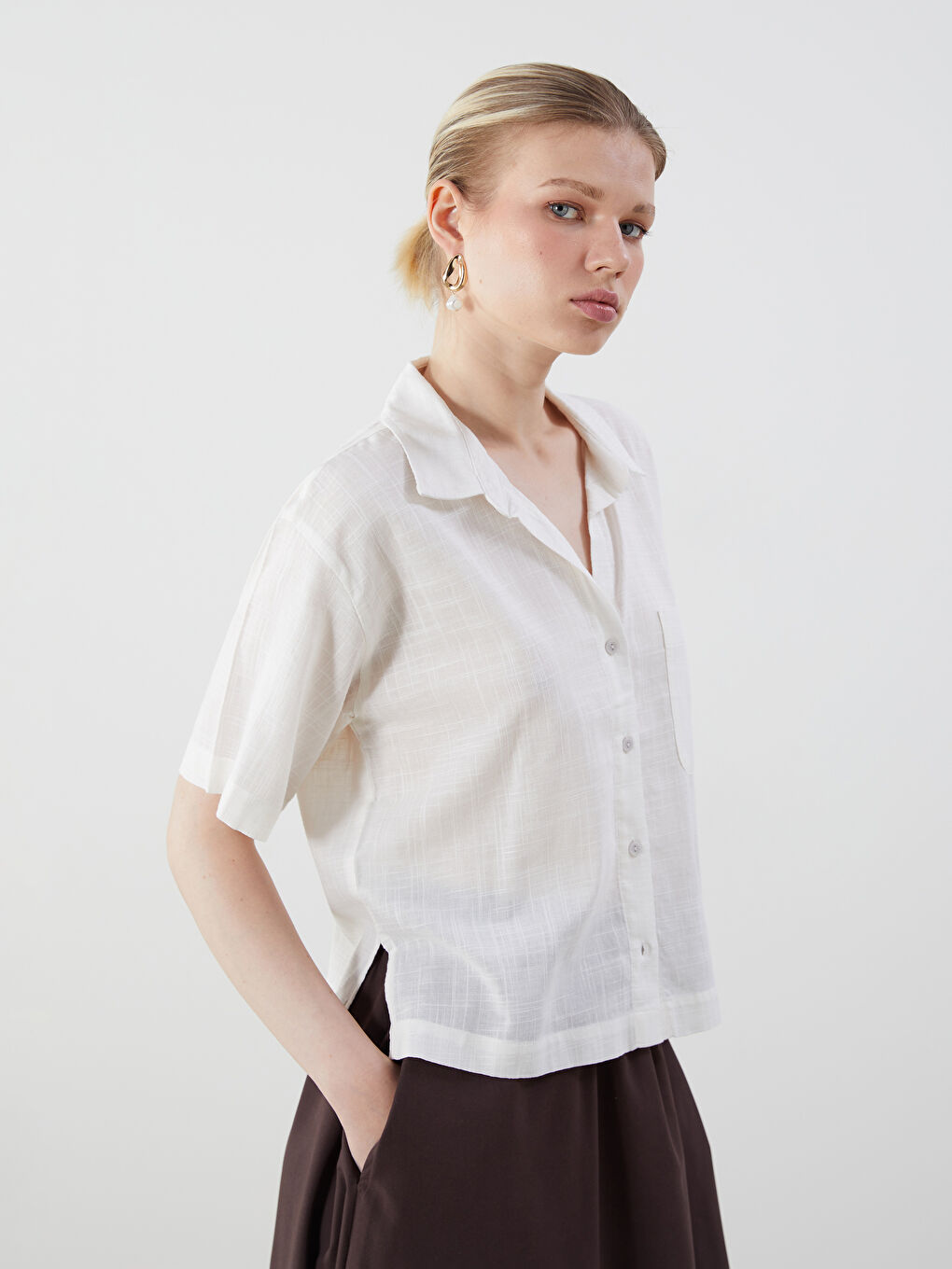 LCW Vision Woman ECRU Shirt -S5L099Z8-R9J