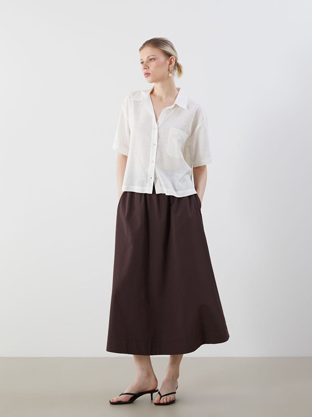LCW Vision Woman ECRU Shirt -S5L099Z8-R9J