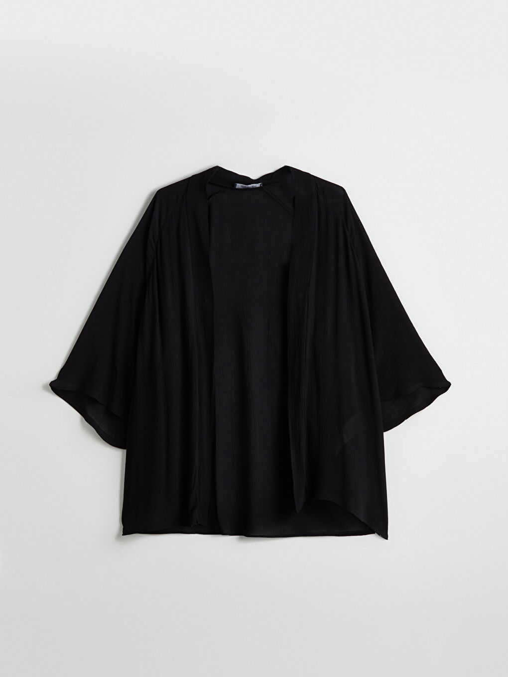 Kimono Oversize Texturé à Col Châle pour Femmes-4