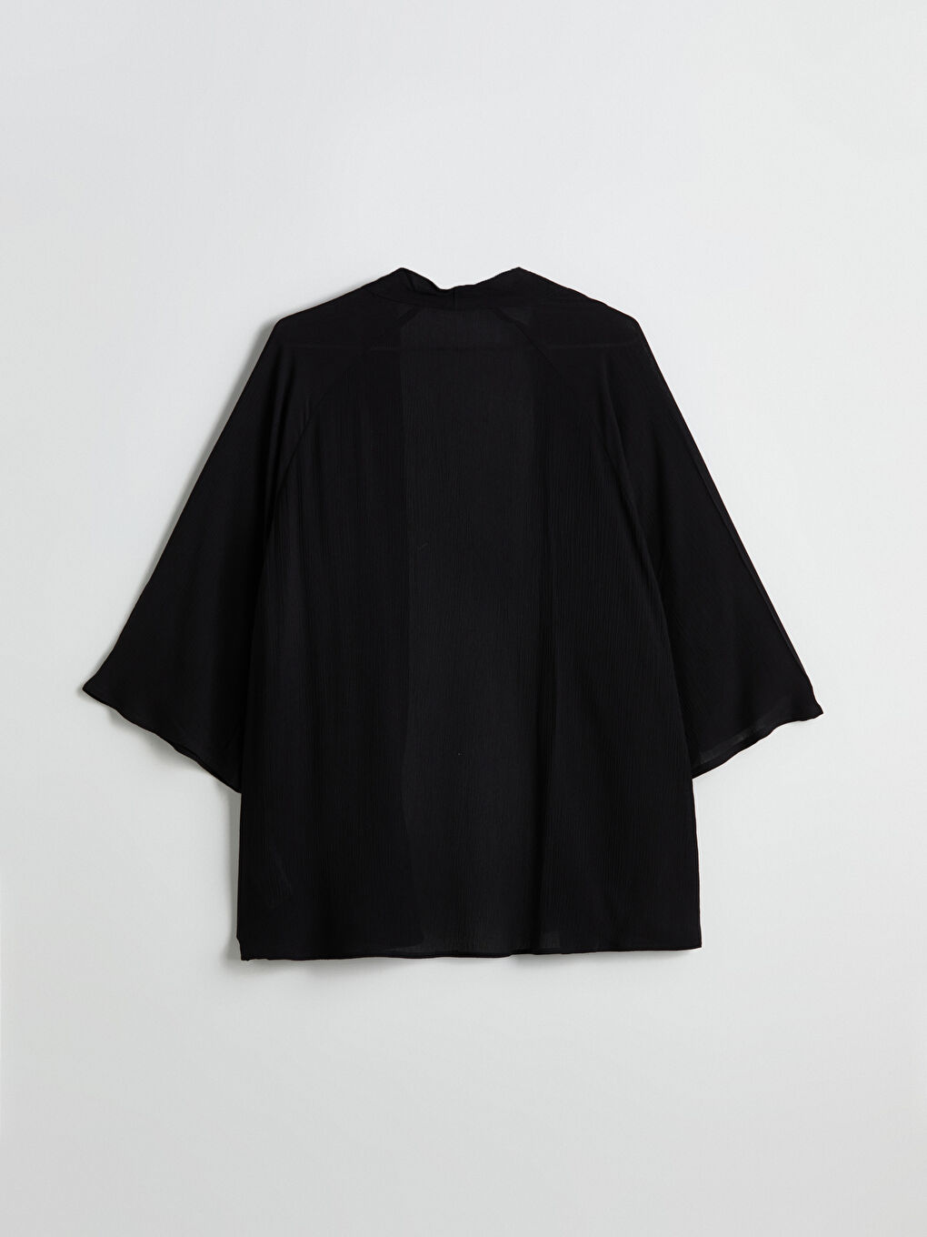 Kimono Oversize Texturé à Col Châle pour Femmes-5