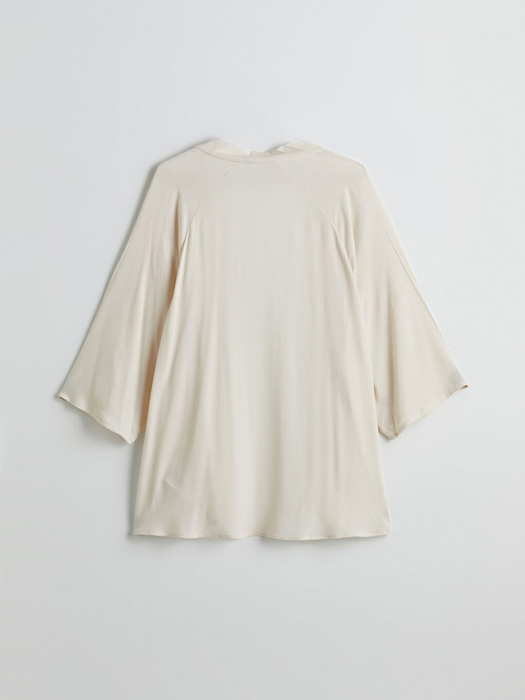Kimono Oversize Texturé à Col Châle pour Femmes-5