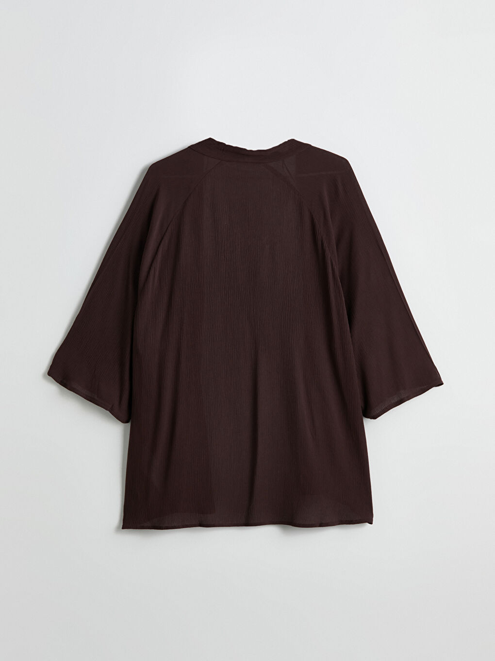 Kimono Oversize Texturé à Col Châle pour Femmes-5