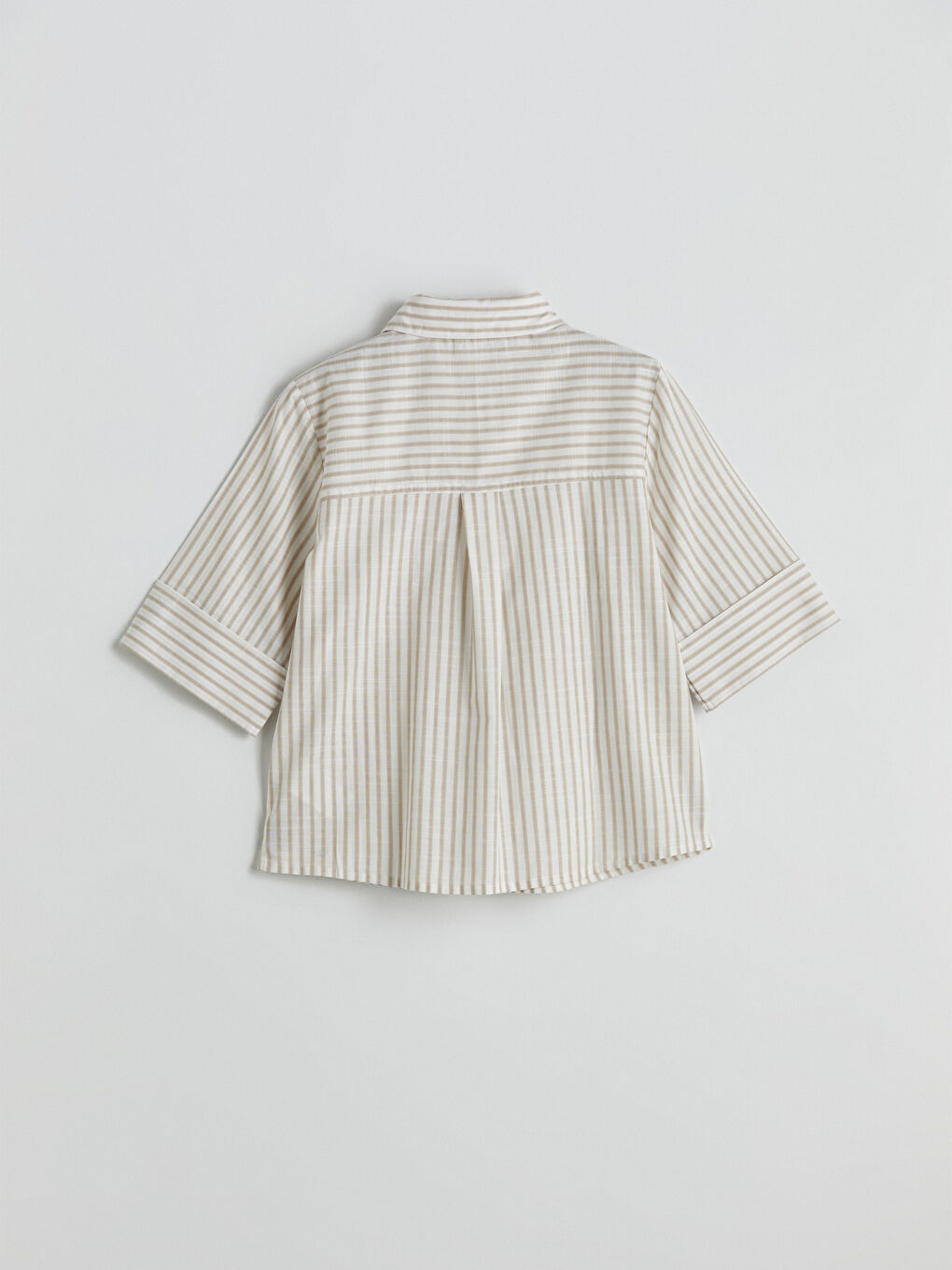 LC Waikiki Striped Linen-Look Women's Shirt -S5L113Z8-ELZ
