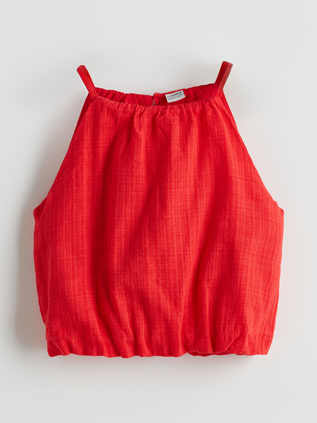 Kırmızı Halter Yaka Kız Çocuk Bluz ve Şort Etek-1