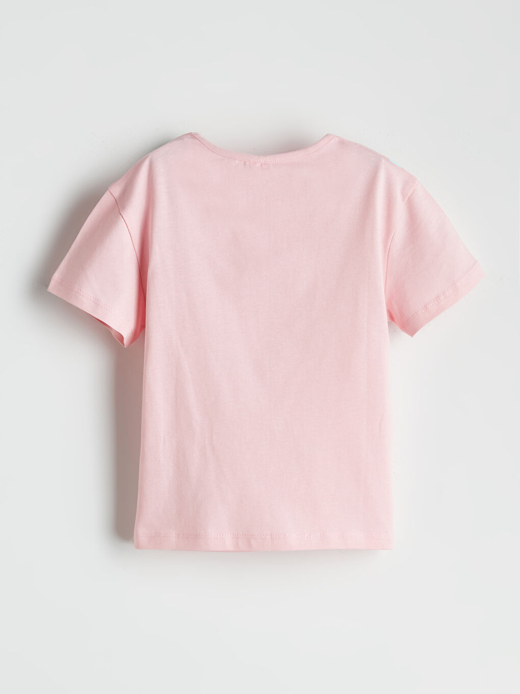 მრგვალი საყელო ნაბეჭდი მოკლე სახელო ბავშვის გოგონებისთვის მაისური-1