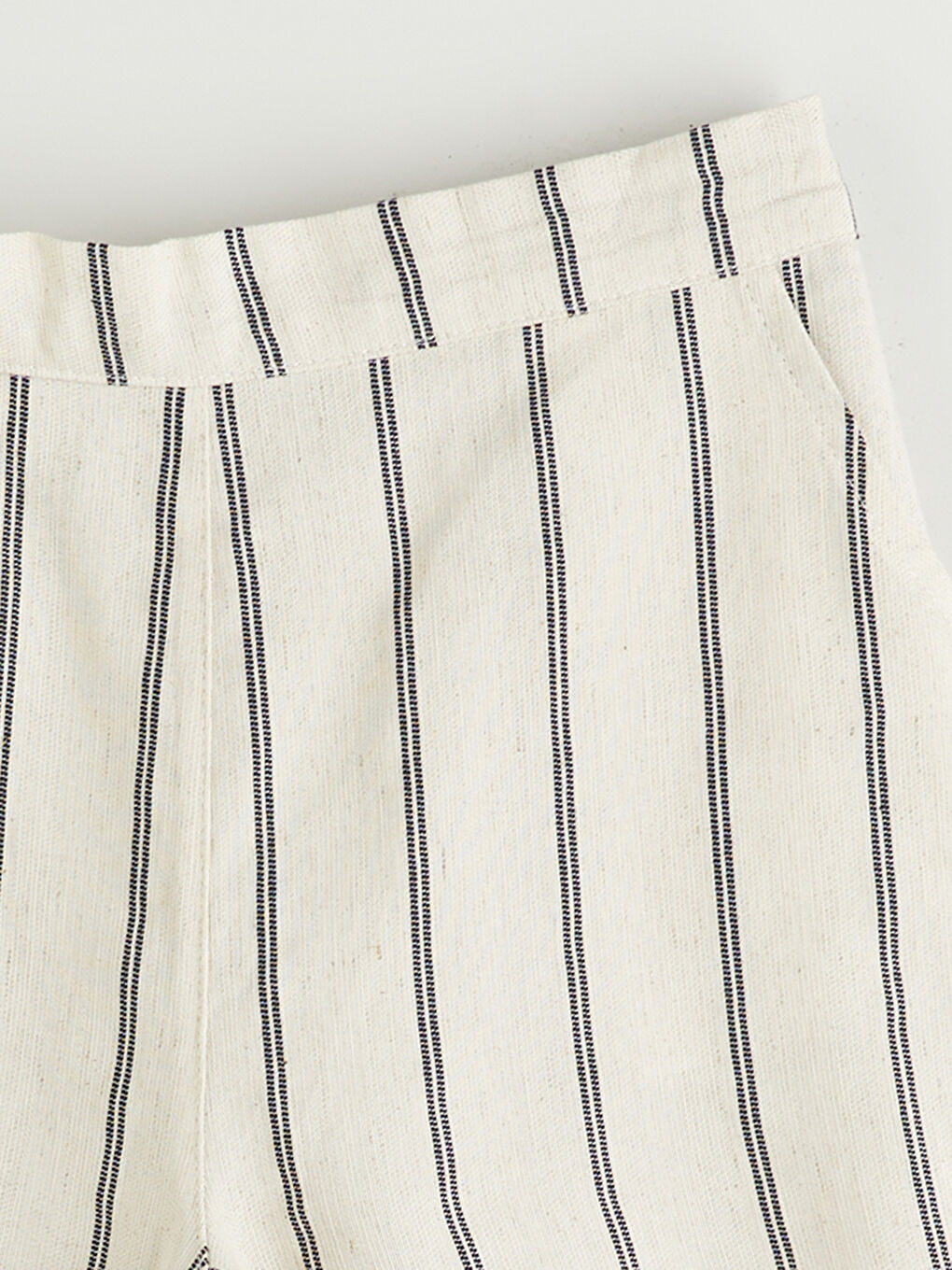 Bej Keten Karışımlı Kız Çocuk Bluz ve Şort-7