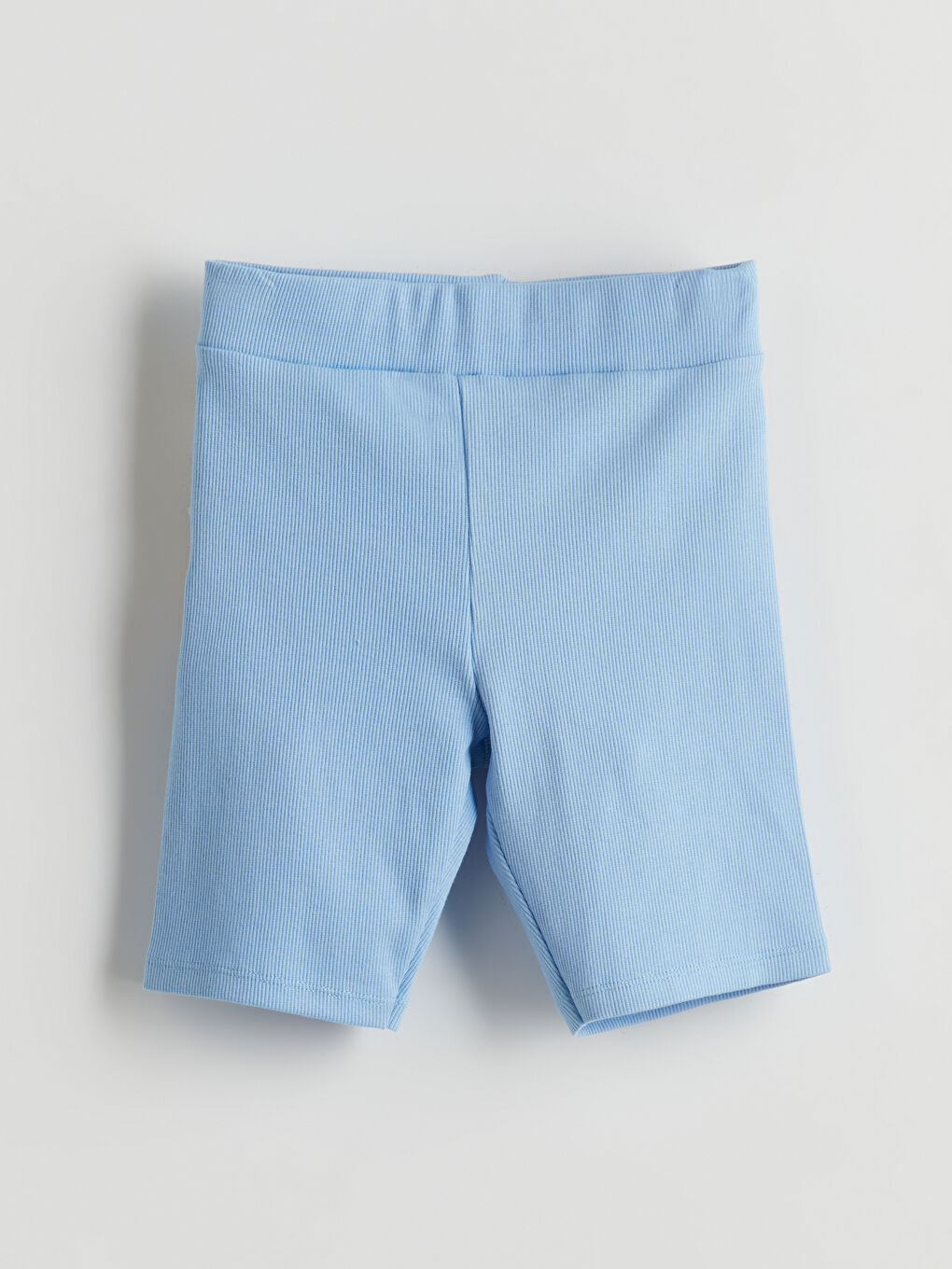 Mavi Beli Lastikli Kız Çocuk Kısa Tayt