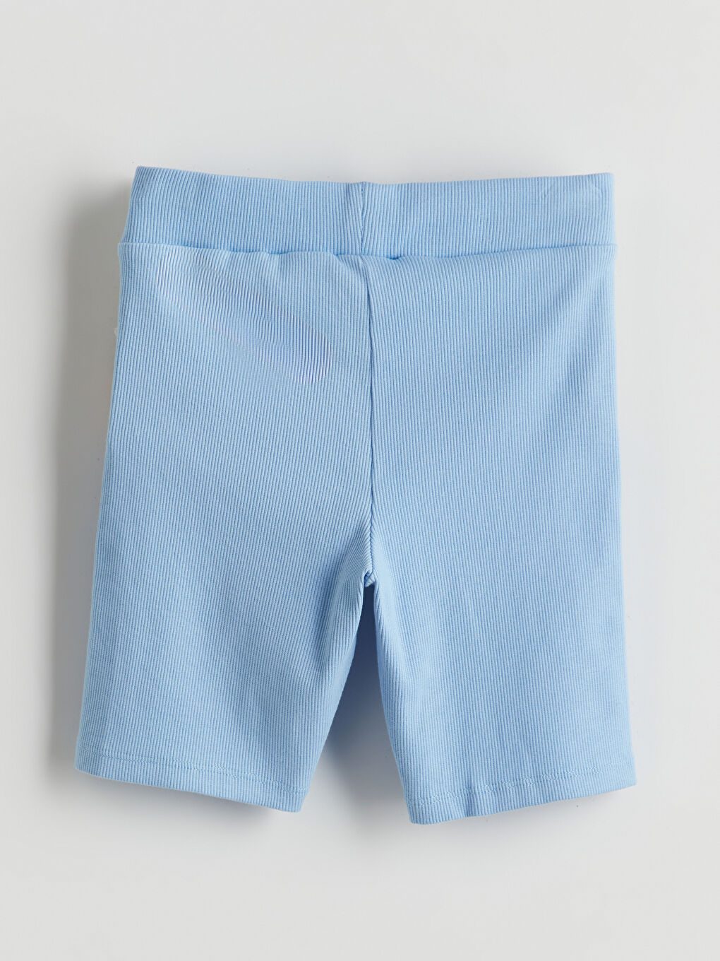 Mavi Beli Lastikli Kız Çocuk Kısa Tayt-1