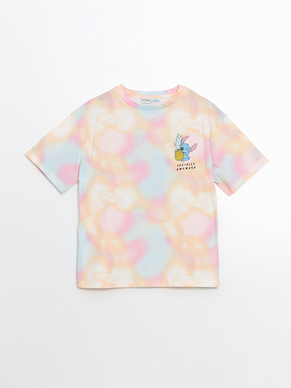 Crew Neck Lilo And Stitch Printed Girl'S T-Shirt And Leggings -S5L138Z4-F9C
