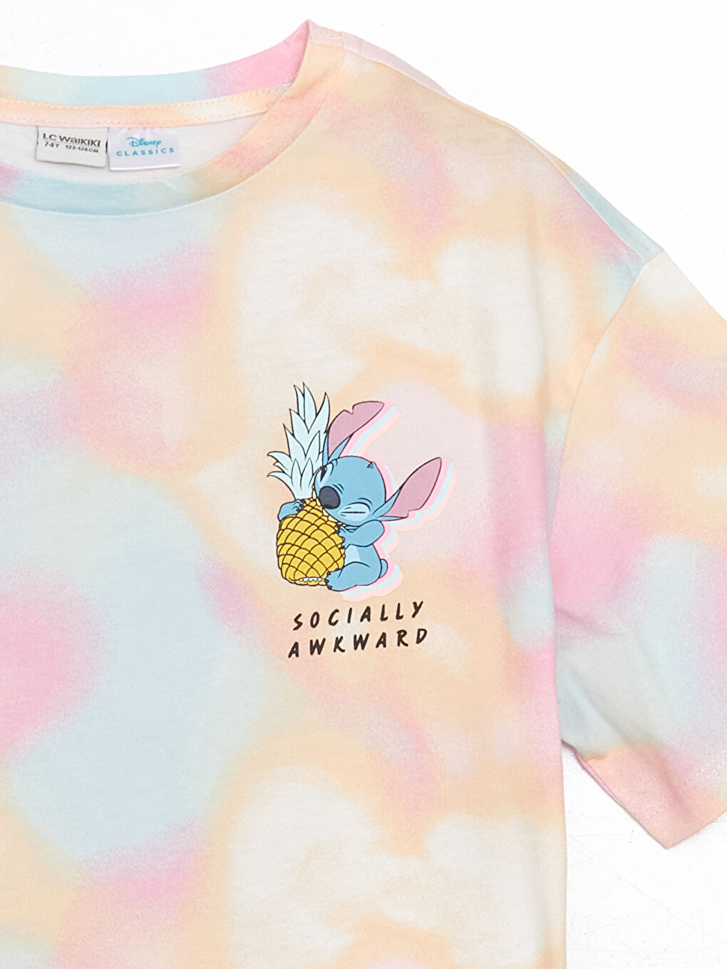 Crew Neck Lilo And Stitch Printed Girl'S T-Shirt And Leggings -S5L138Z4-F9C