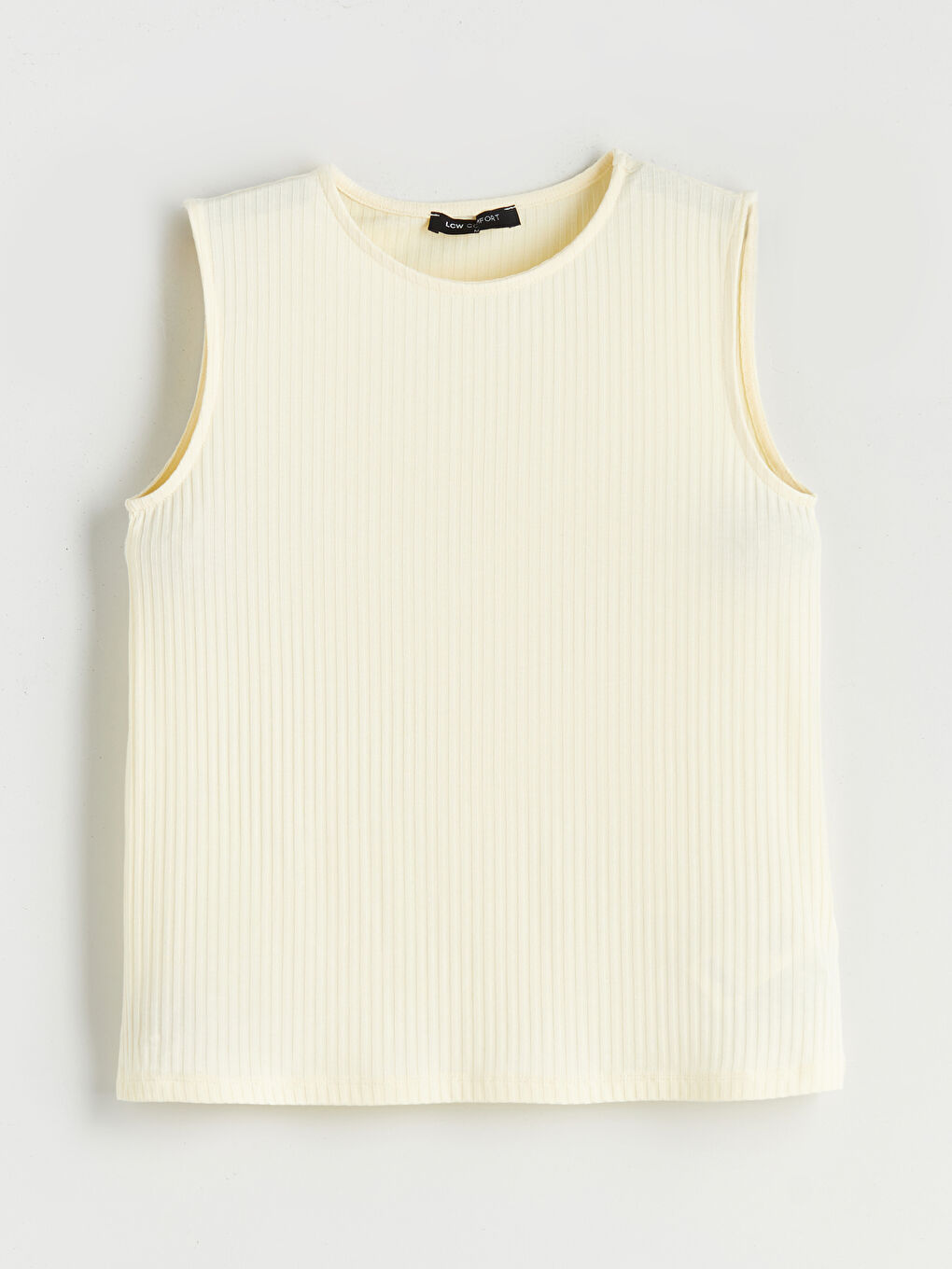 Sarı Bisiklet Yaka Dokulu Kadın Atlet-4