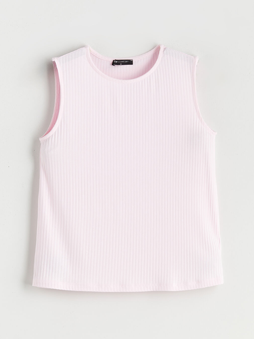 Pembe Bisiklet Yaka Dokulu Kadın Atlet-4