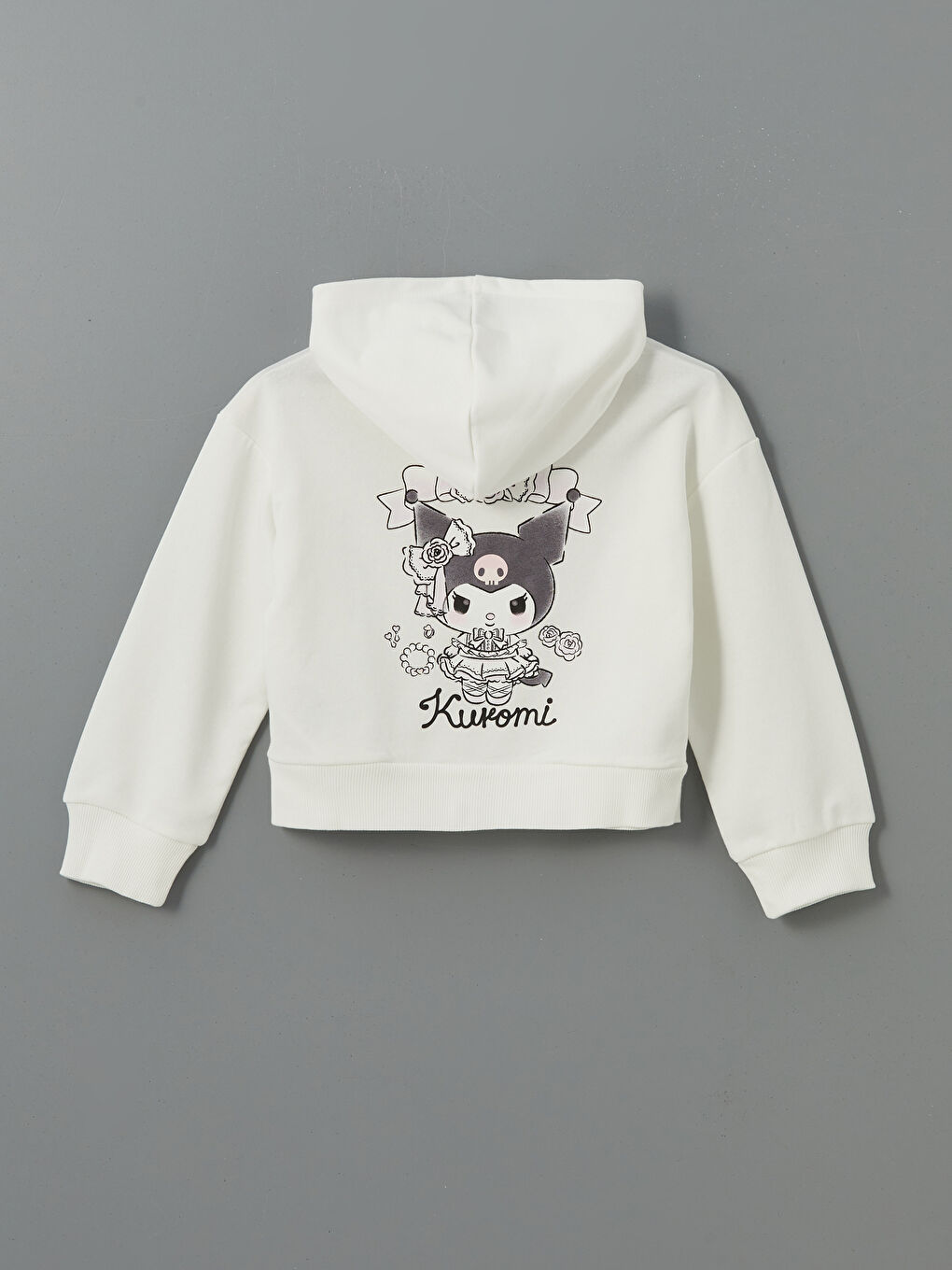 Girl ECRU Zip-Up Sweatshirt -S5L157Z4-R9J