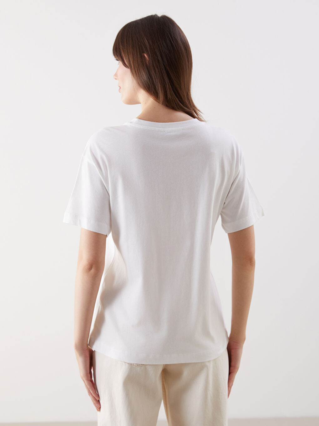 Crew Neck Printed Women's T-shirt -S5L159Z8-R9J