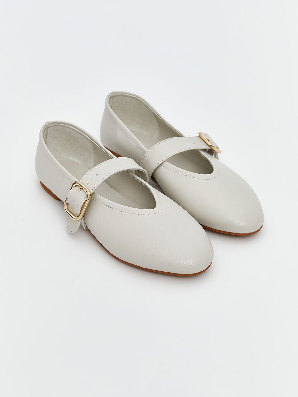 Bej Deri Görünümlü Kadın Babet-2