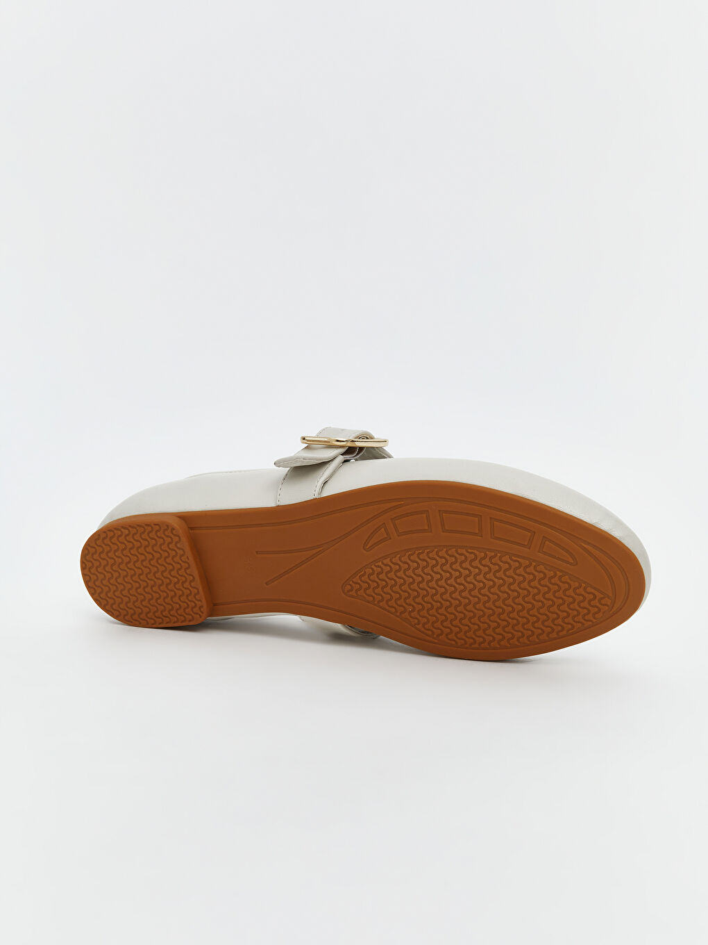 Bej Deri Görünümlü Kadın Babet-5