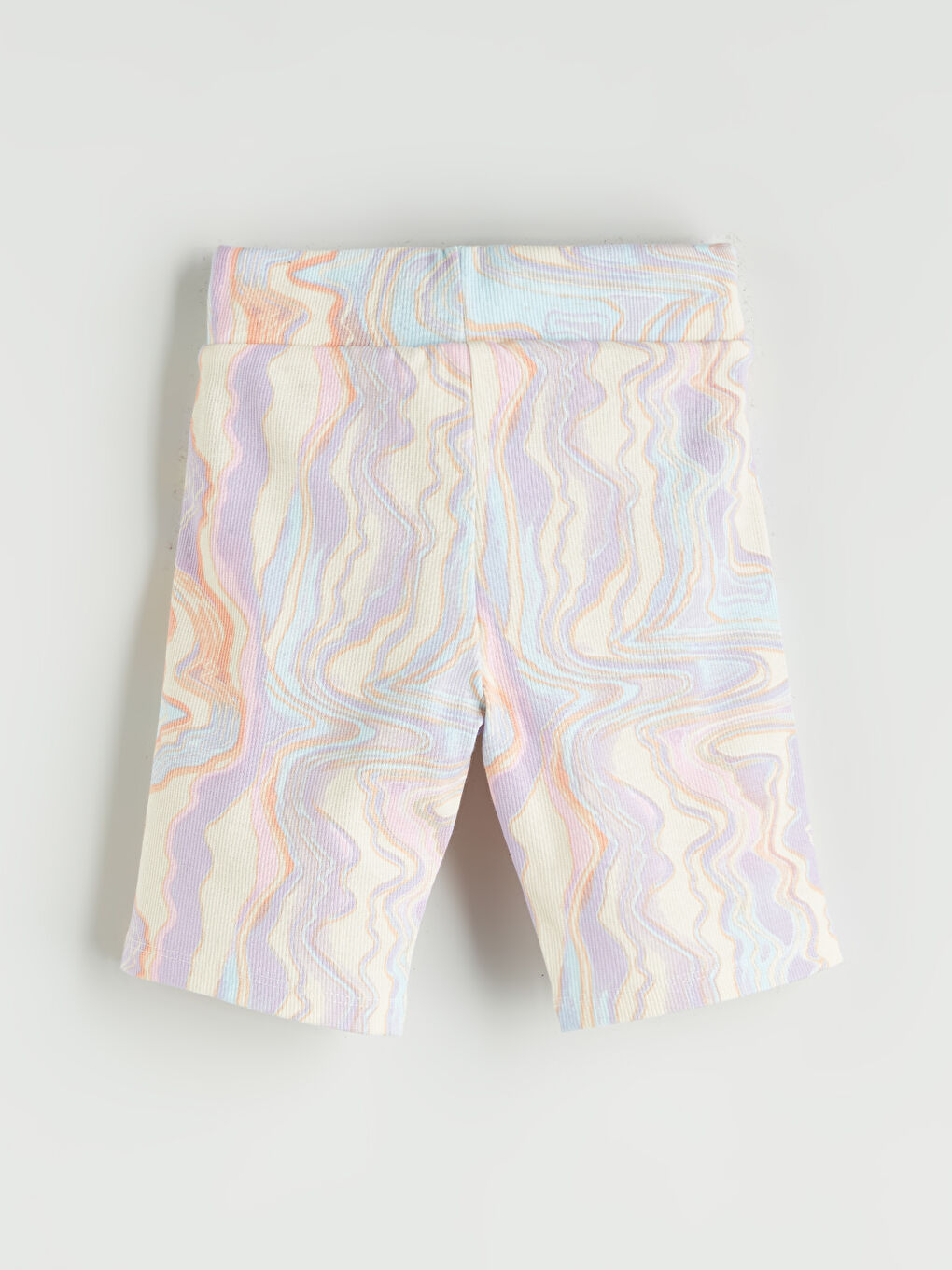 Karışık Beli Lastikli Batik Desenli Kız Çocuk Kısa Tayt-1