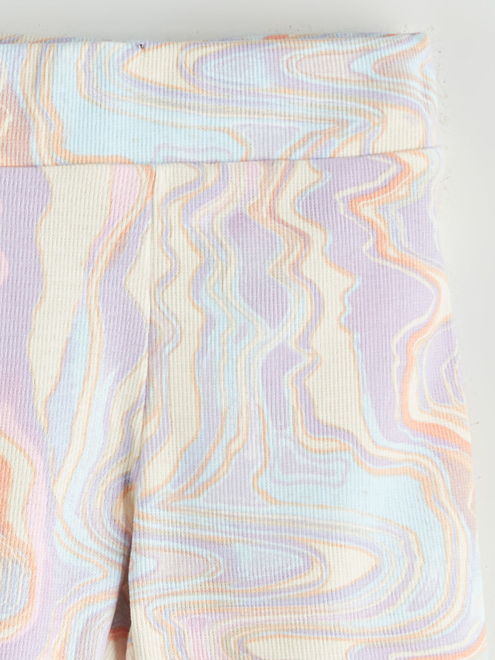 Karışık Beli Lastikli Batik Desenli Kız Çocuk Kısa Tayt-2