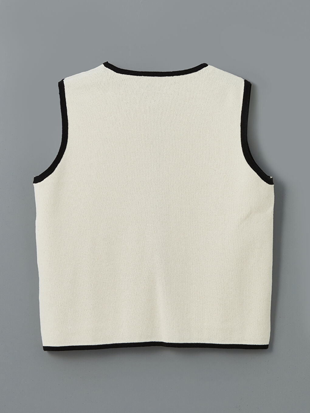 Crew Neck Women'S Knit Vest -S5L189Z8-R9J