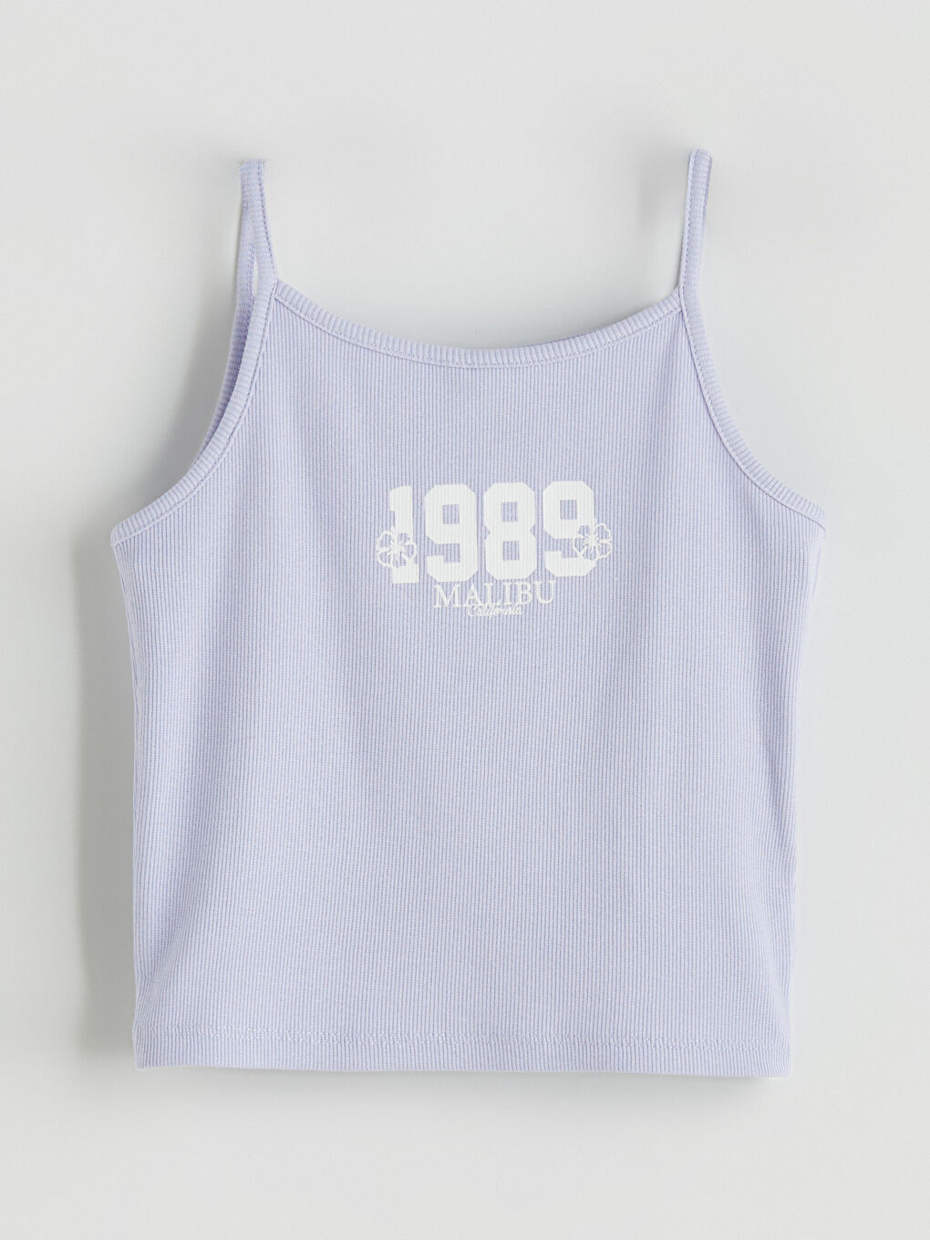 Lila Kare Yaka Kız Çocuk Crop Atlet