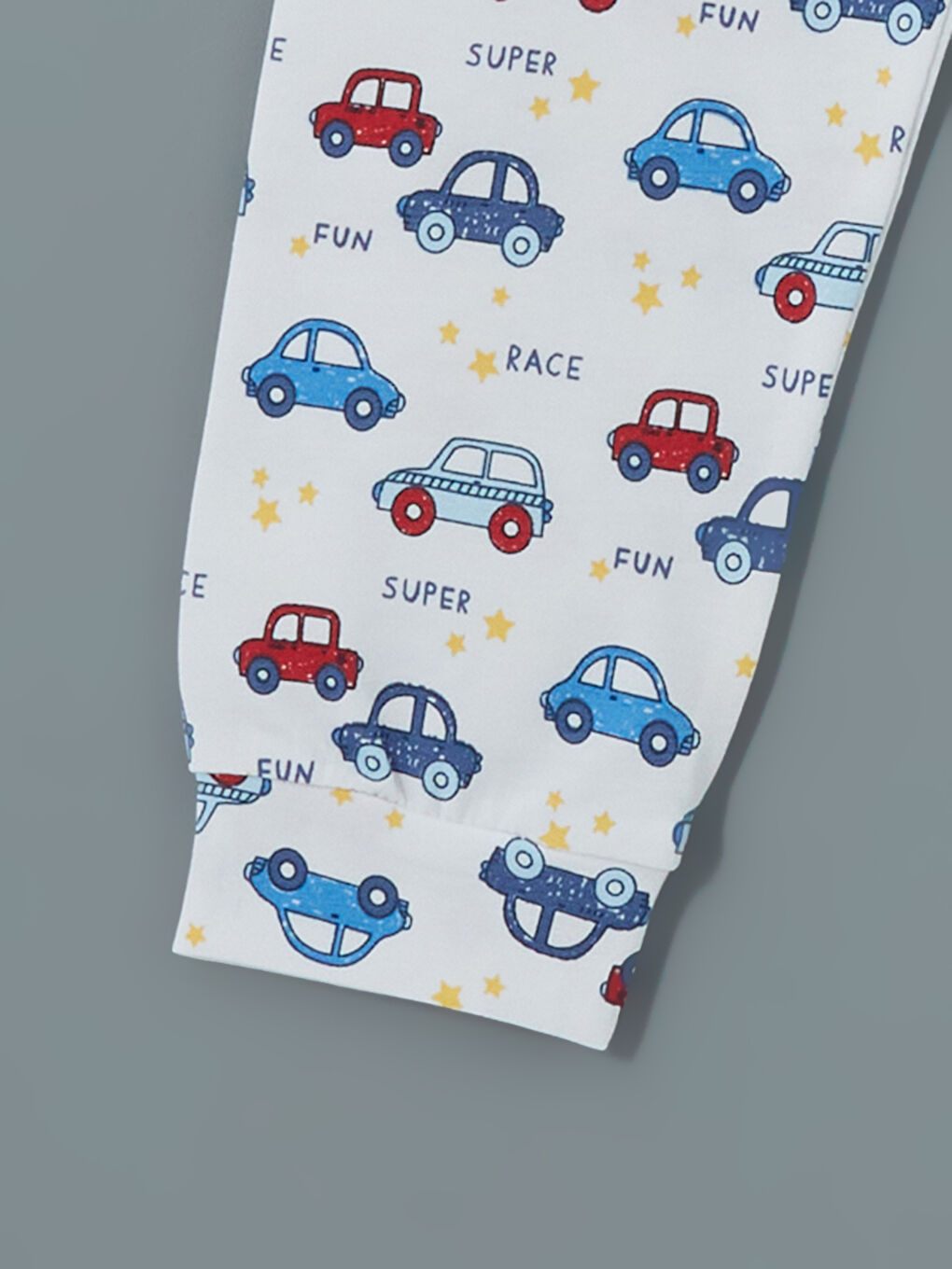 LCW baby Ekru Beli Lastikli Baskılı Erkek Bebek Pijama Alt - 1