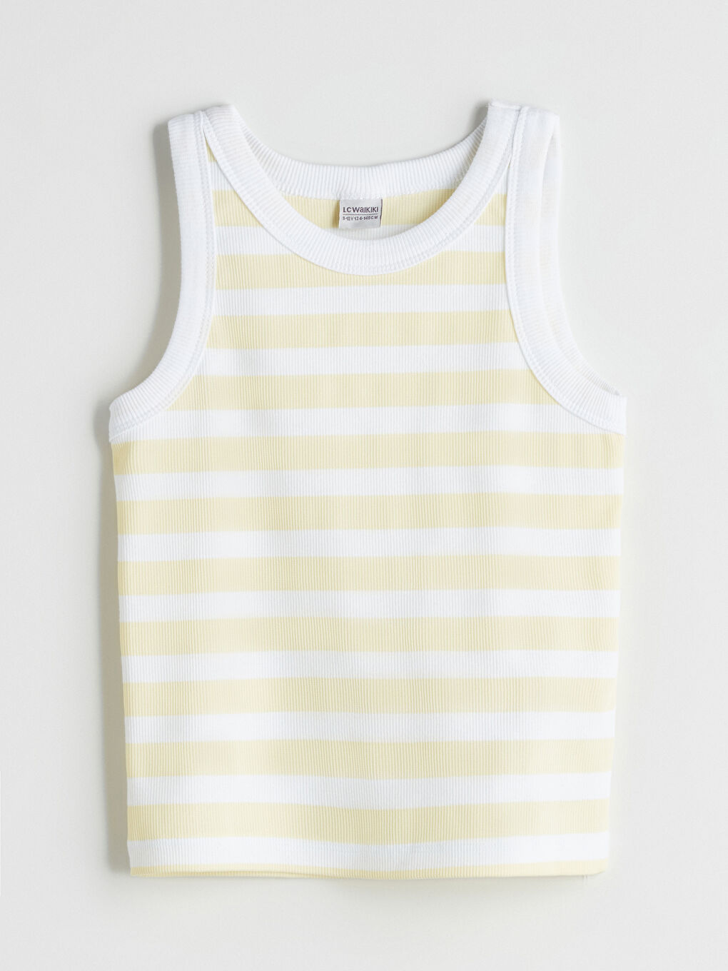 Sarı Bisiklet Yaka Kız Çocuk Atlet