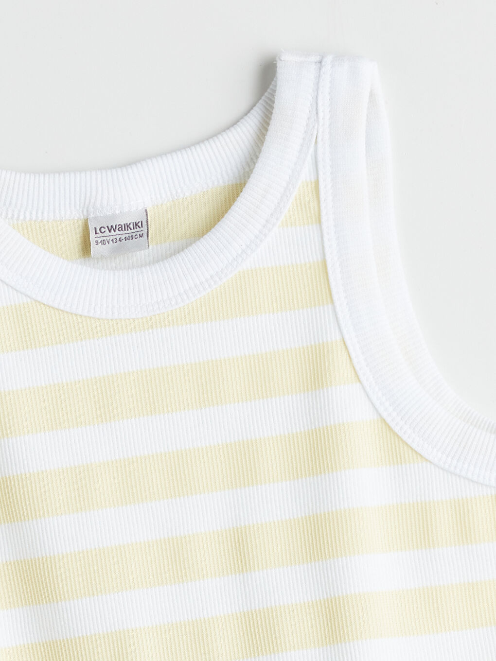 Sarı Bisiklet Yaka Kız Çocuk Atlet-1