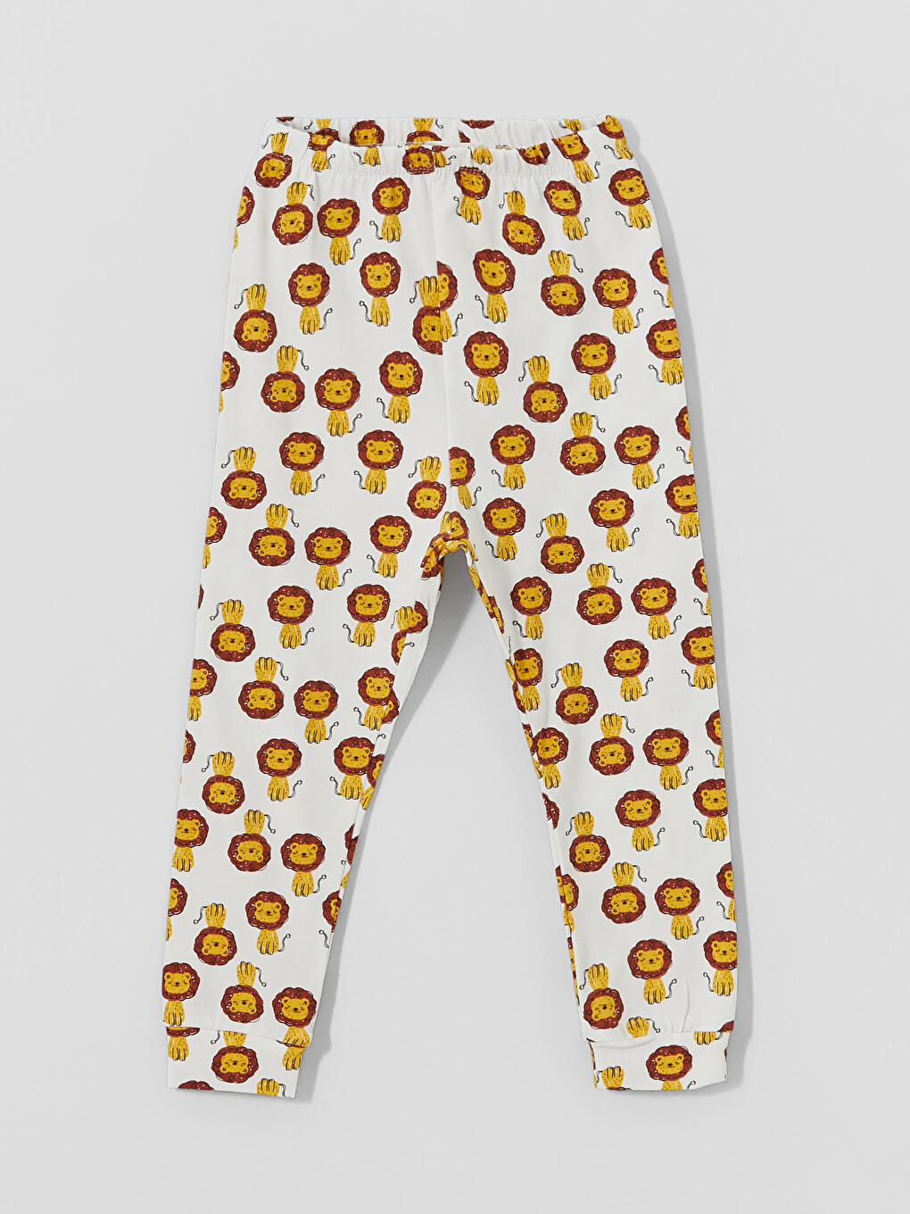 Ekru Beli Lastikli Erkek Bebek Pijama Altı