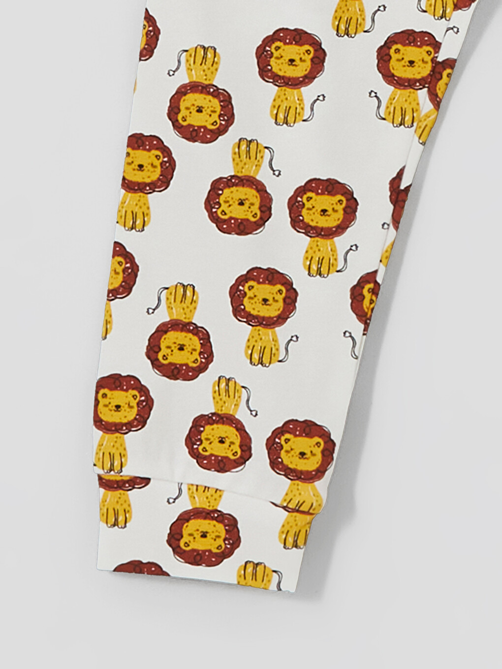 Ekru Beli Lastikli Erkek Bebek Pijama Altı-1