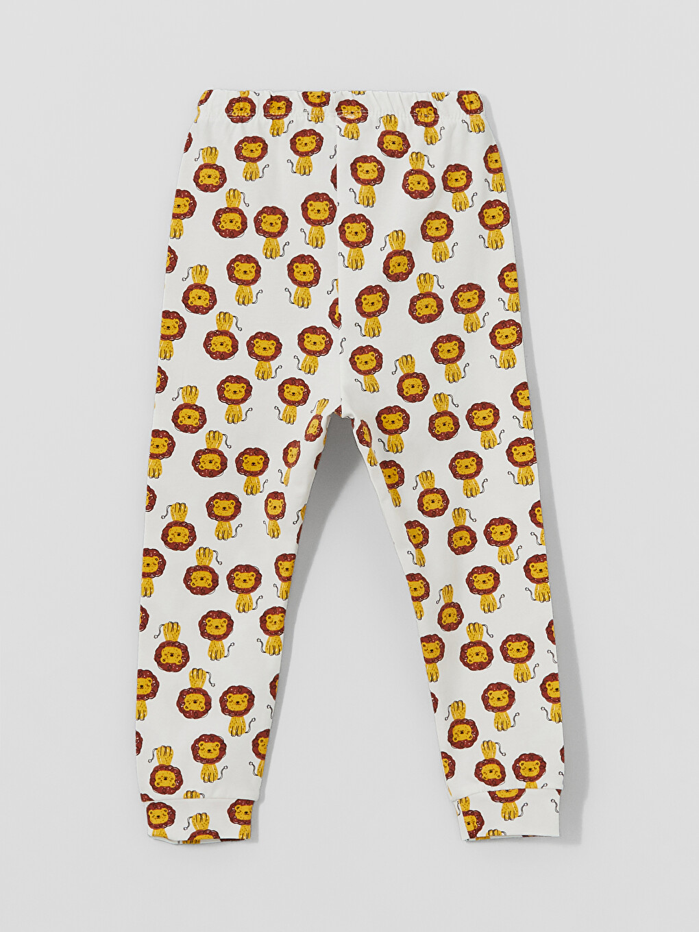 Ekru Beli Lastikli Erkek Bebek Pijama Altı-2