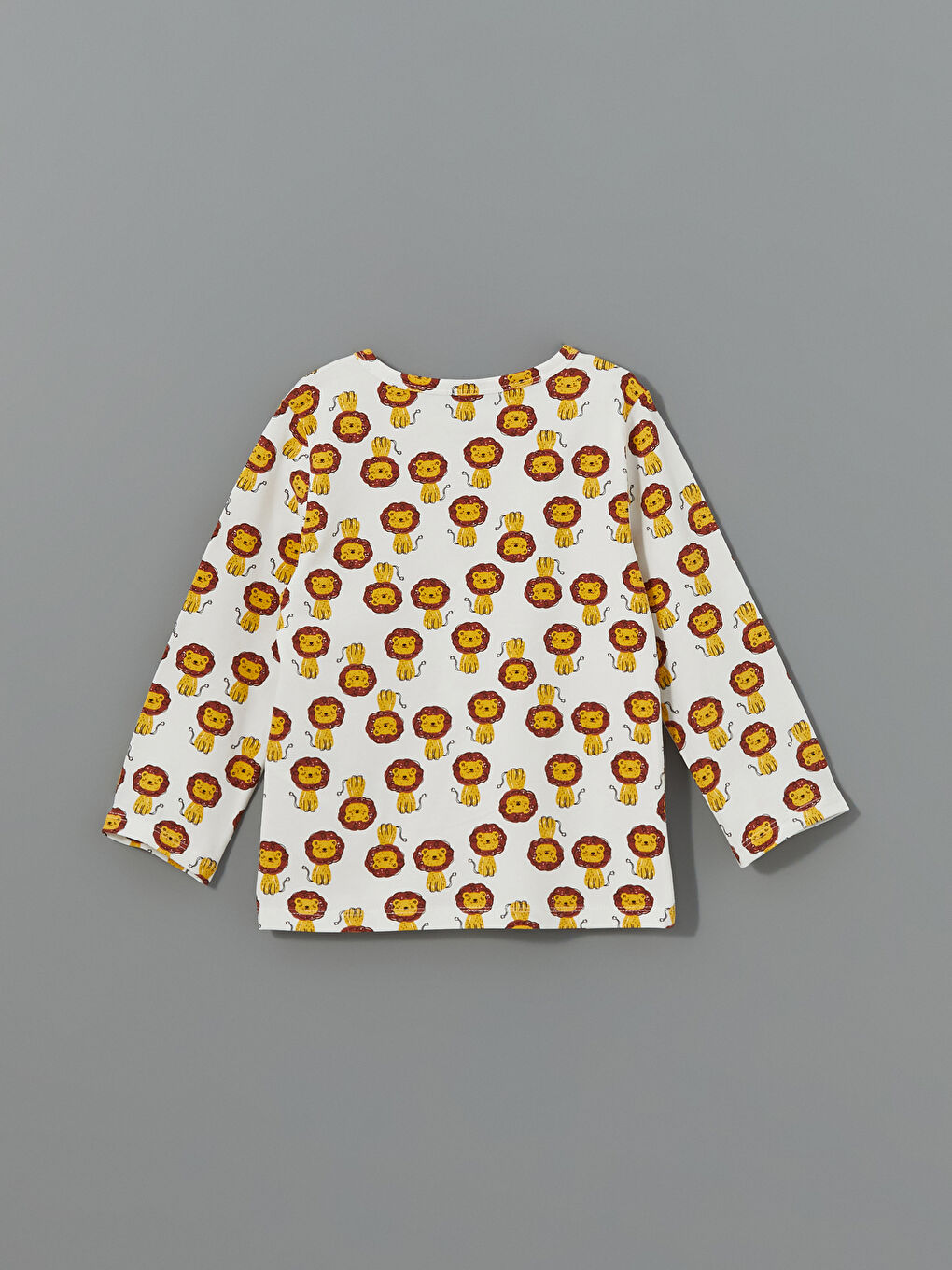 Ekru Bisiklet Yaka Baskılı Erkek Bebek Tişört-1