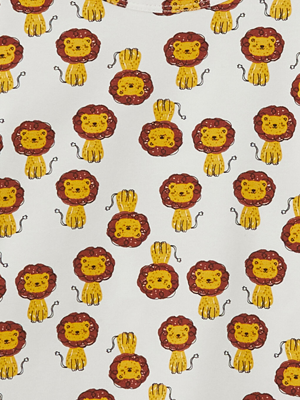 Ekru Bisiklet Yaka Baskılı Erkek Bebek Tişört-2