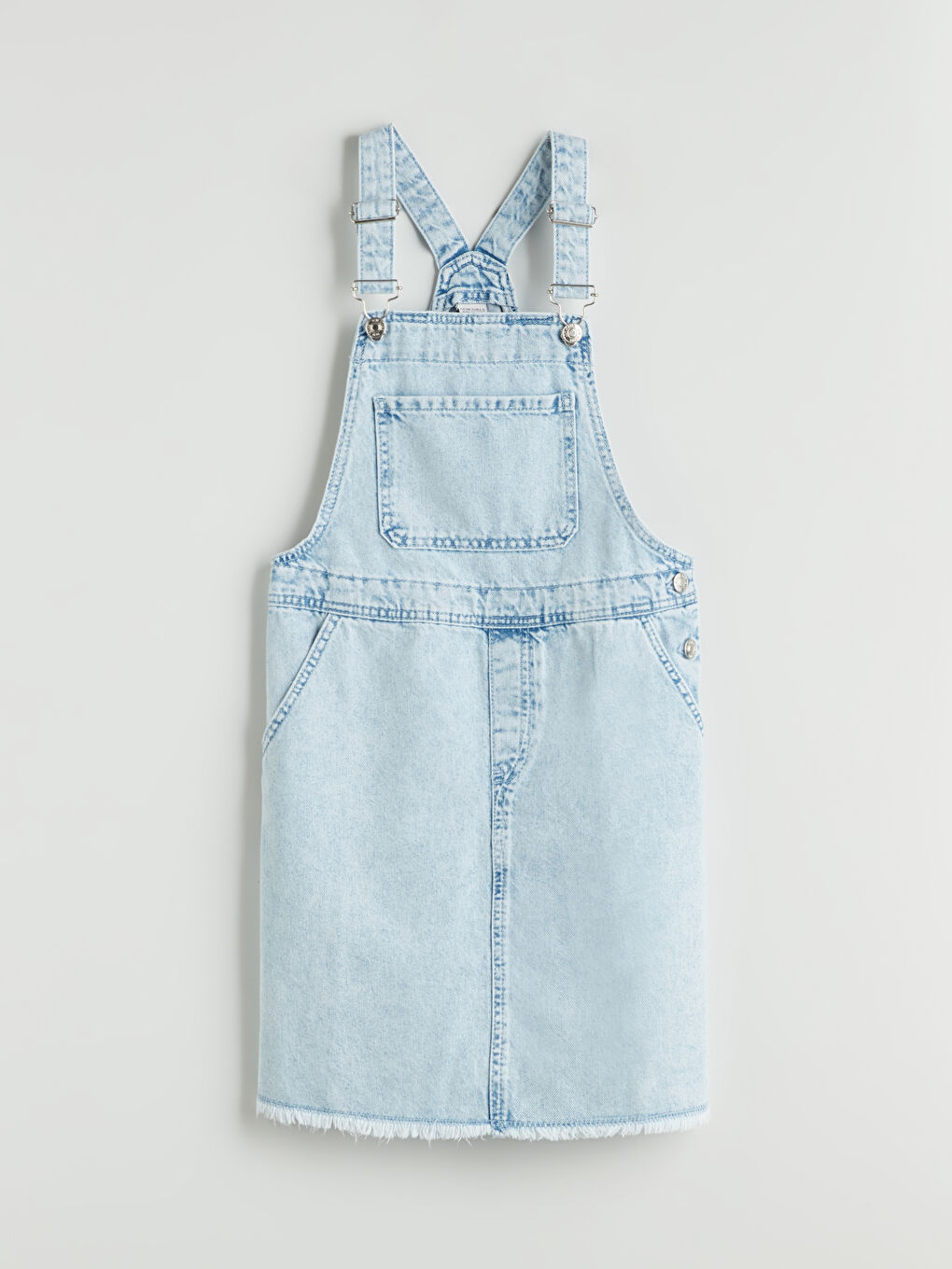 Square Collar Girl Jean Salopet Dress -S5L233Z4-V2T