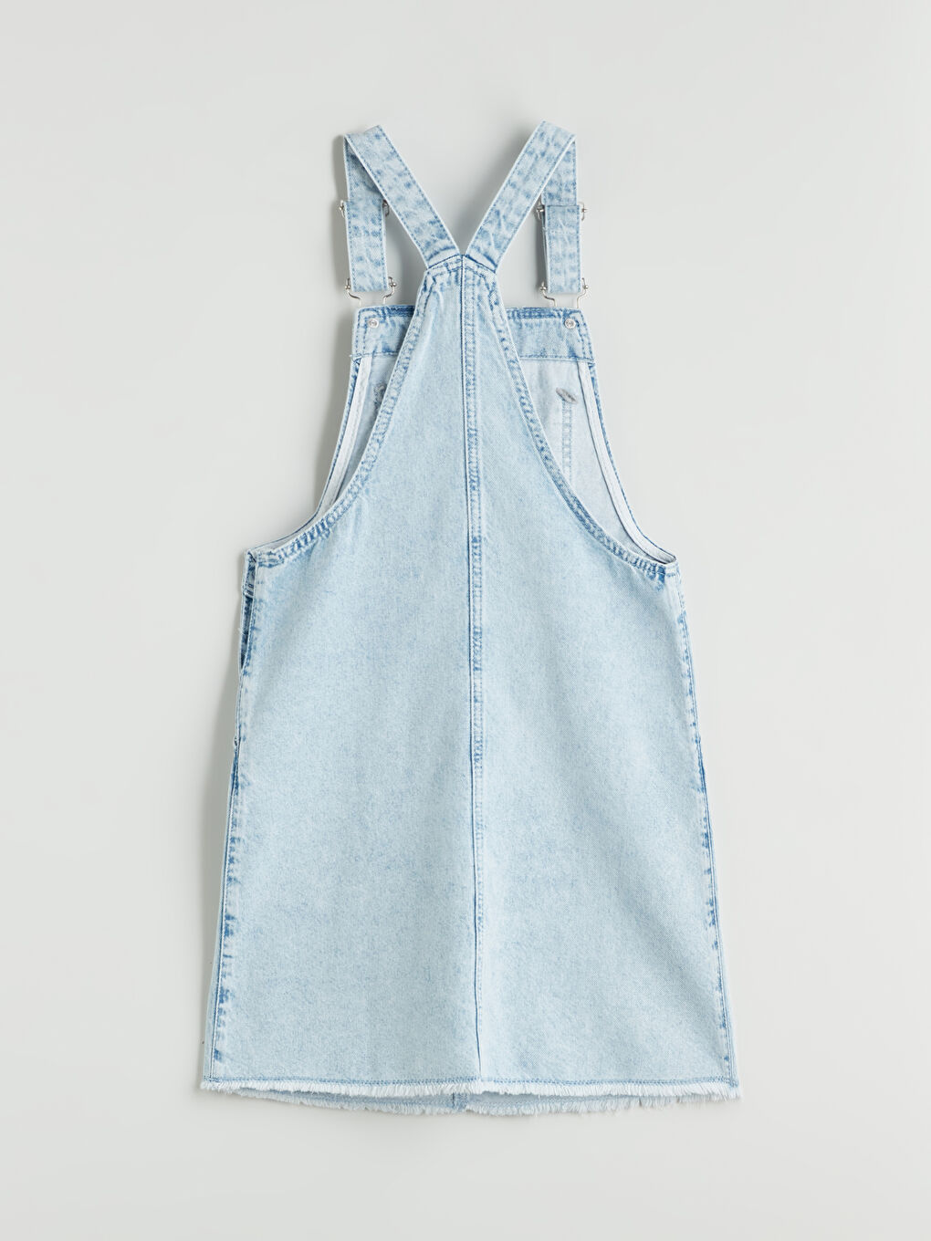 Square Collar Girl Jean Salopet Dress -S5L233Z4-V2T