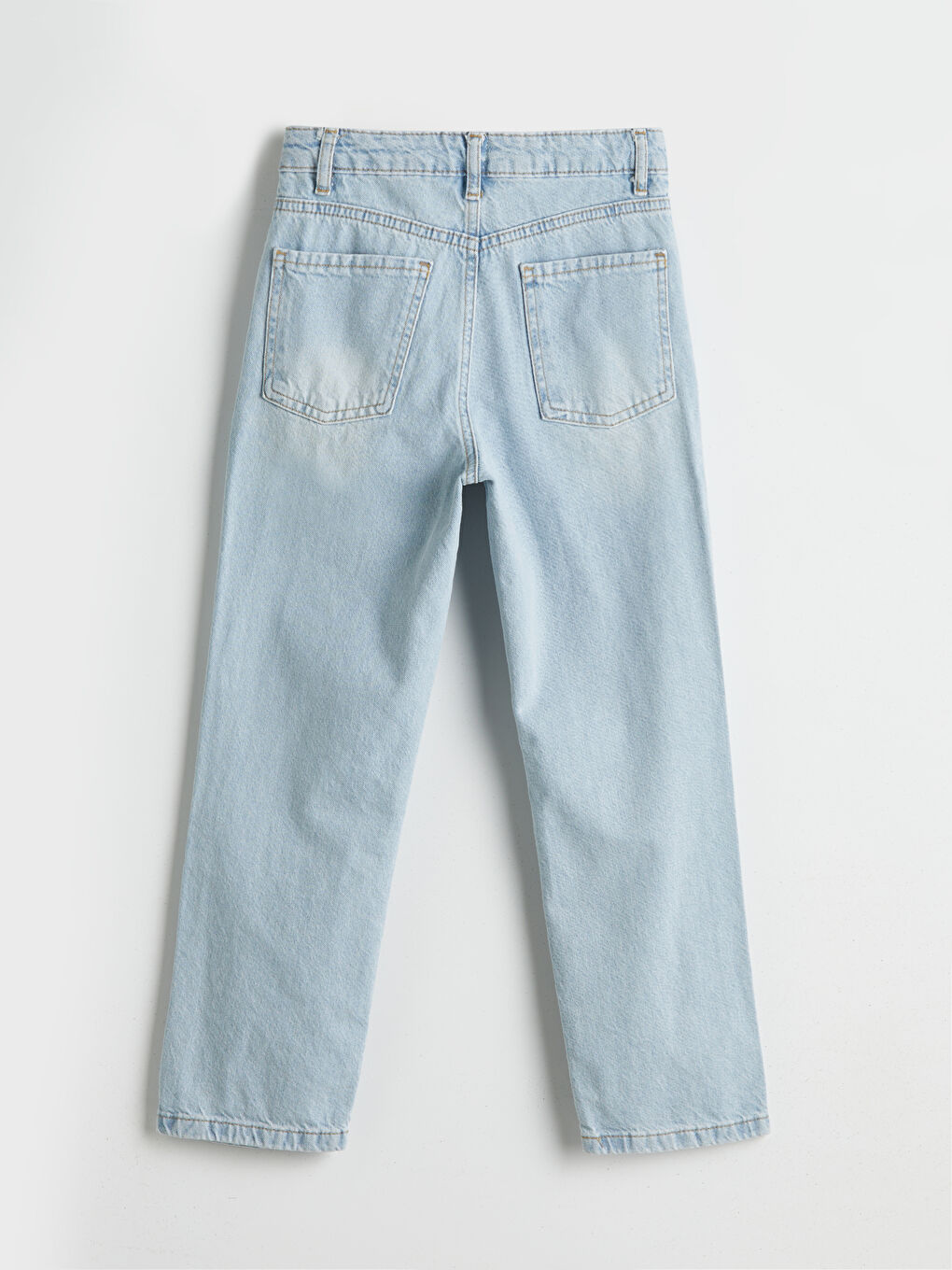 LCW Kids Mavi Straight Fit Kız Çocuk Jean Pantolon - 1