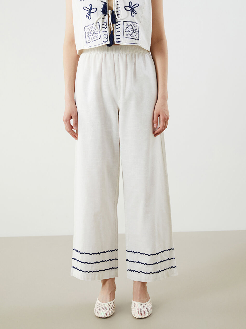 LCWAIKIKI Classic Woman NAVY Trousers -S5L270Z8-LSJ