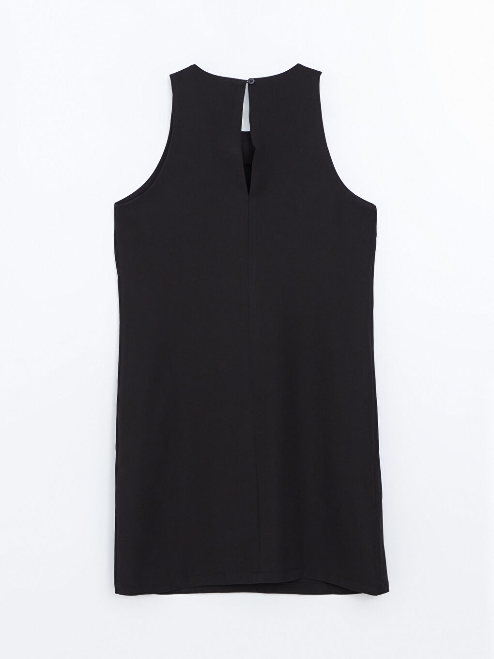 LCW ECO Siyah Bisiklet Yaka Kadın Mini Elbise - 5