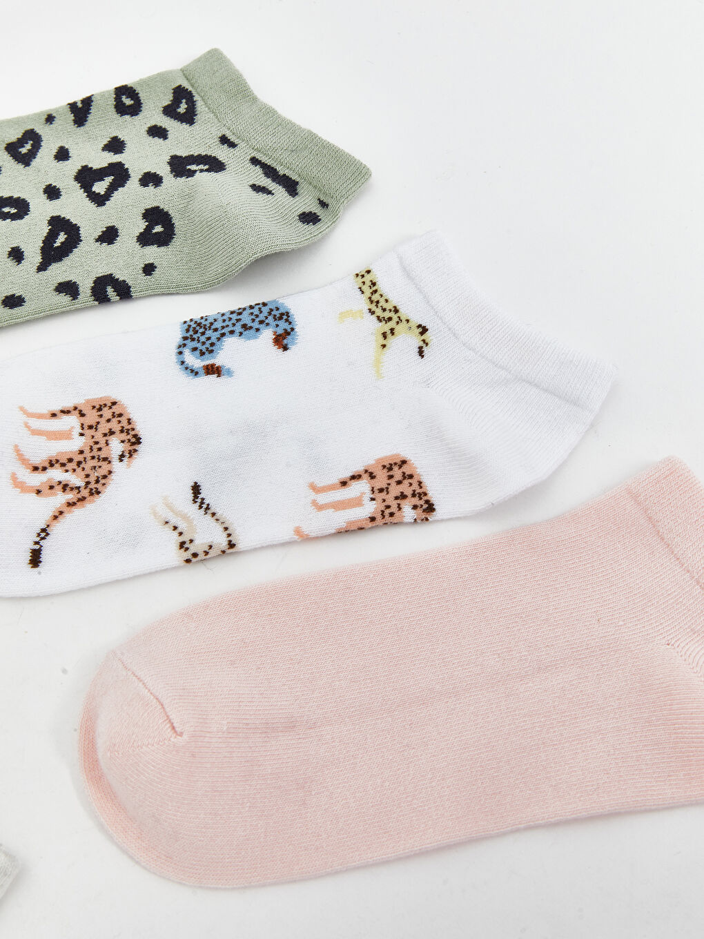 LCW DREAM Patterned Women's Trainer Socks 5 Pack -W55682Z8-G3R