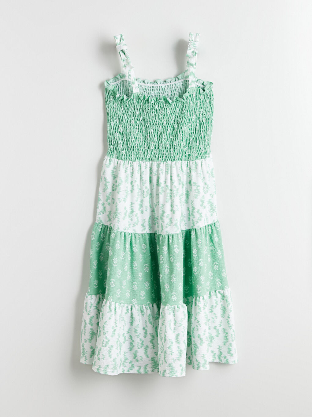Square Collar Floral Girl's Dress -S5L280Z4-LU7