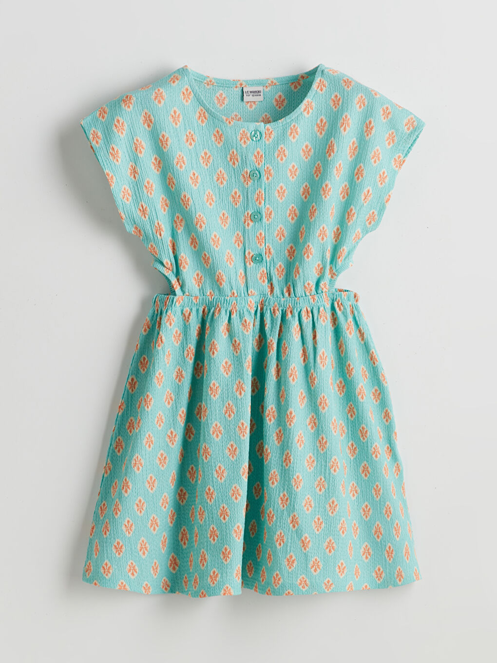 Crew Neck Floral Girl's Dress -S5L287Z4-LTY