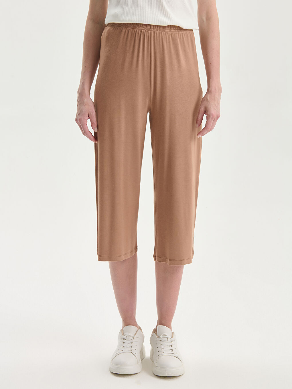 Elasticated Waist Women's Capri -S5L292Z8-Q7F