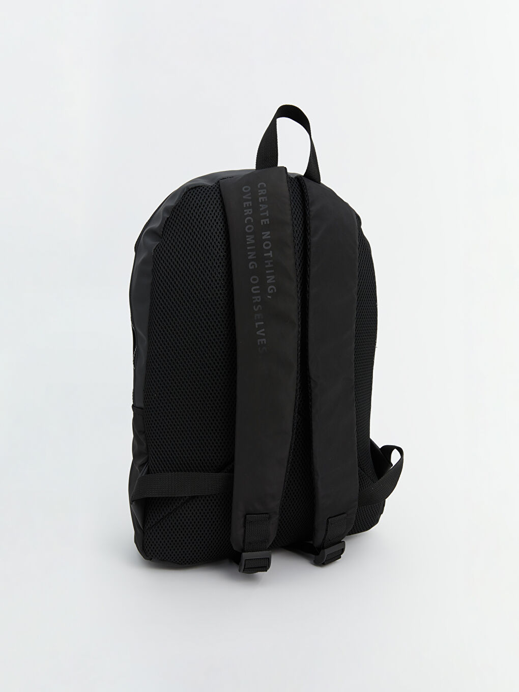 Siyah Düz Fermuarlı Erkek Sırt Çantası-2