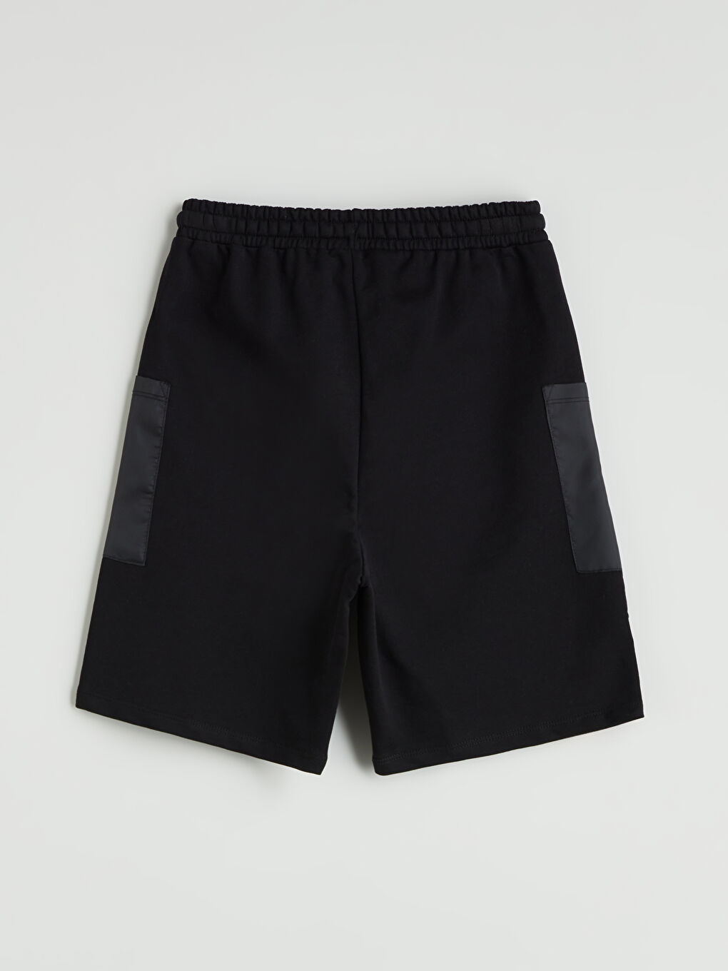 Siyah Beli Lastikli Kız Çocuk Kargo Şort-1