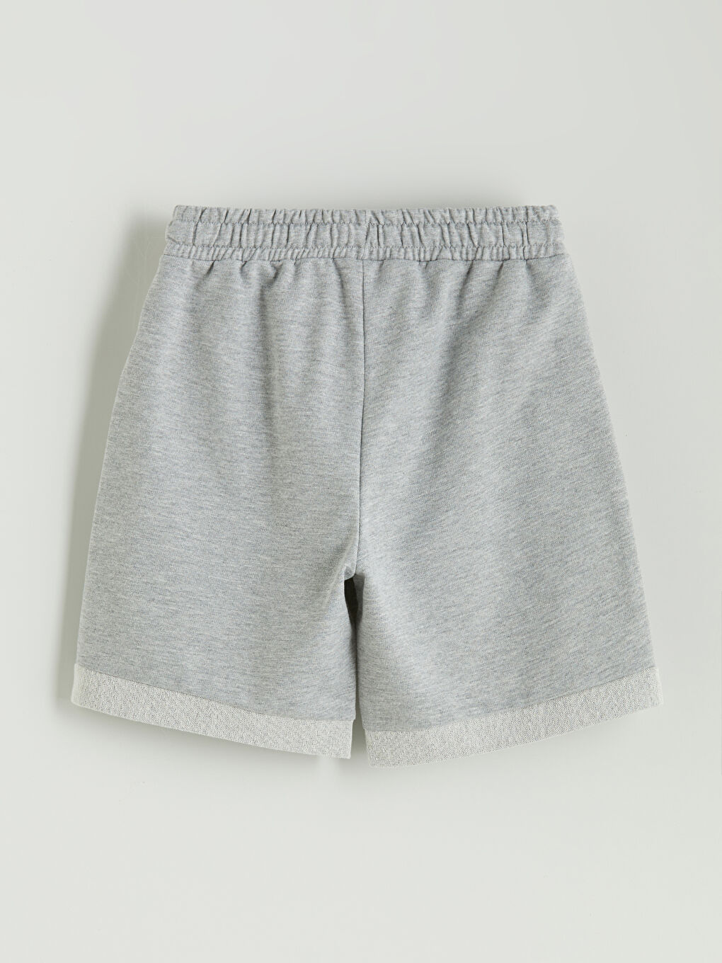 Gri Beli Lastikli Kız Çocuk Şort-1