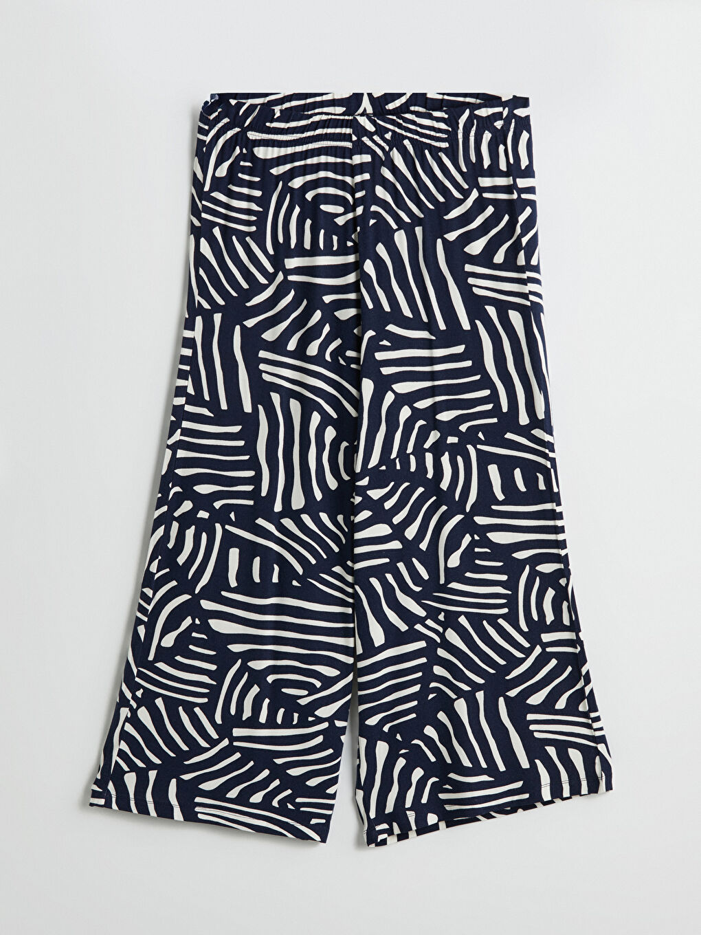 Patterned Women's Capri with Elastic Waist -S5L298Z8-LSJ