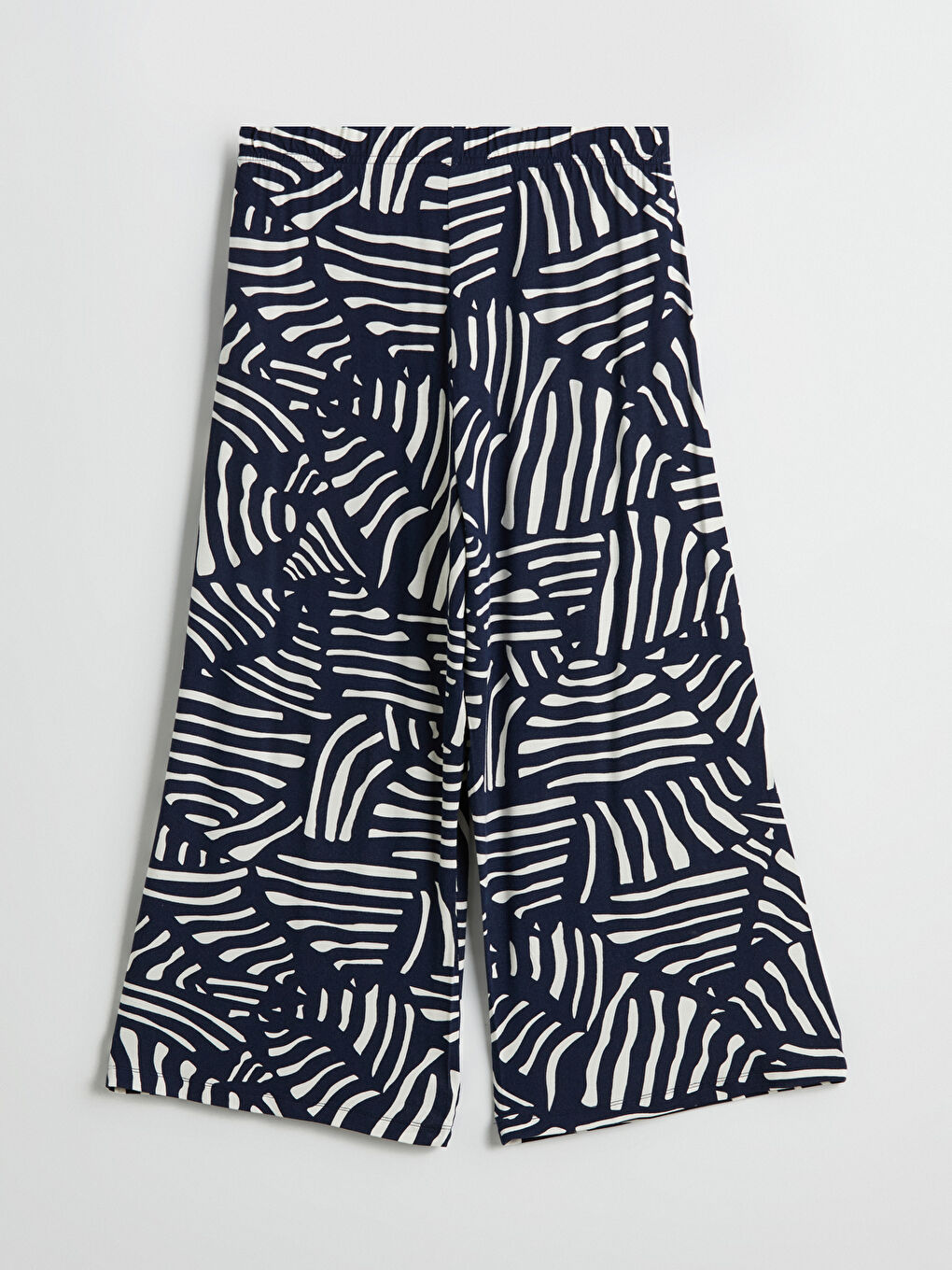 Patterned Women's Capri with Elastic Waist -S5L298Z8-LSJ